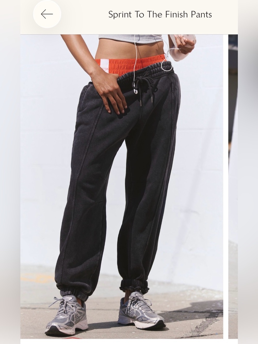 FP Movement by Free People sprint to the finish washed black Joggers